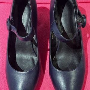 Chunky heel Navy Blue Mary Jane